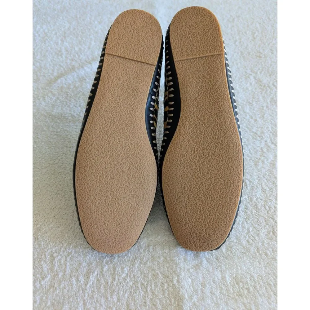 Talbots 8M Zebra Print Hair-On Leather Loafers Slip On Flats Animal